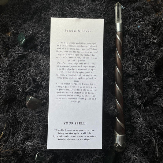 Vela Purificadora “Rainha das Bruxas” – Coleção Bruxa Ancestral | Poder, Intuição e Confiança