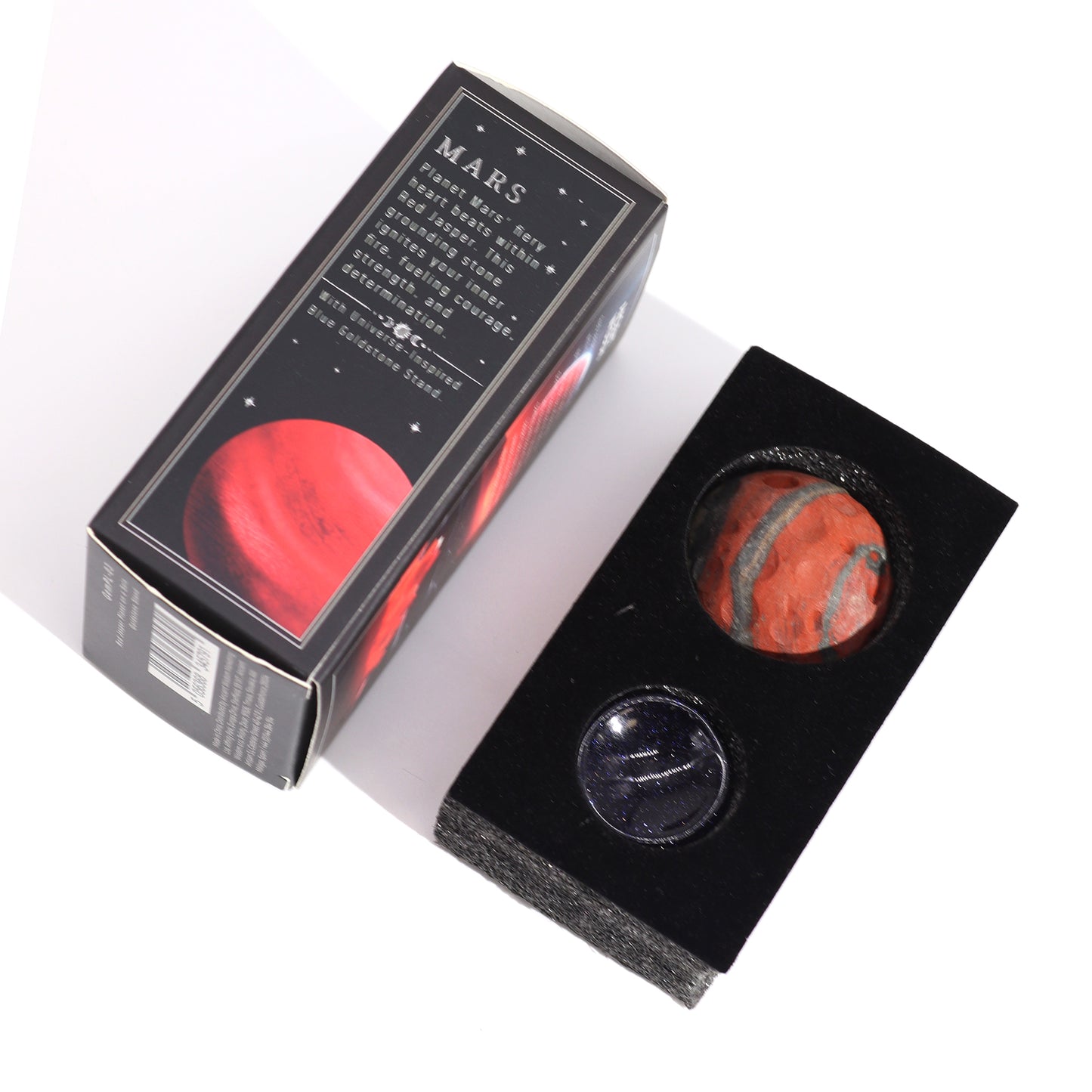 Planeta de Jaspe Vermelho com Suporte Solar (Marte) – 40mm