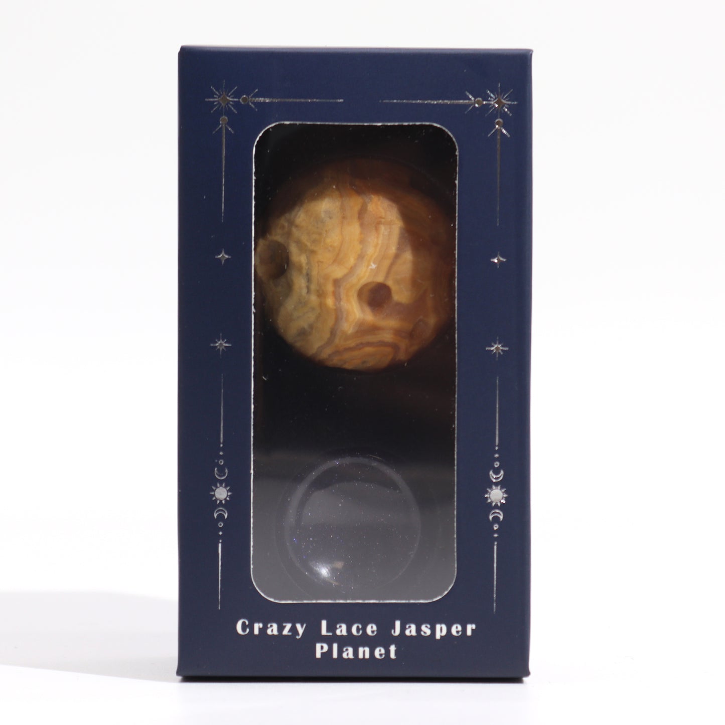 Planeta de Jaspe de Renda com Suporte Solar (Mercúrio) – 40mm