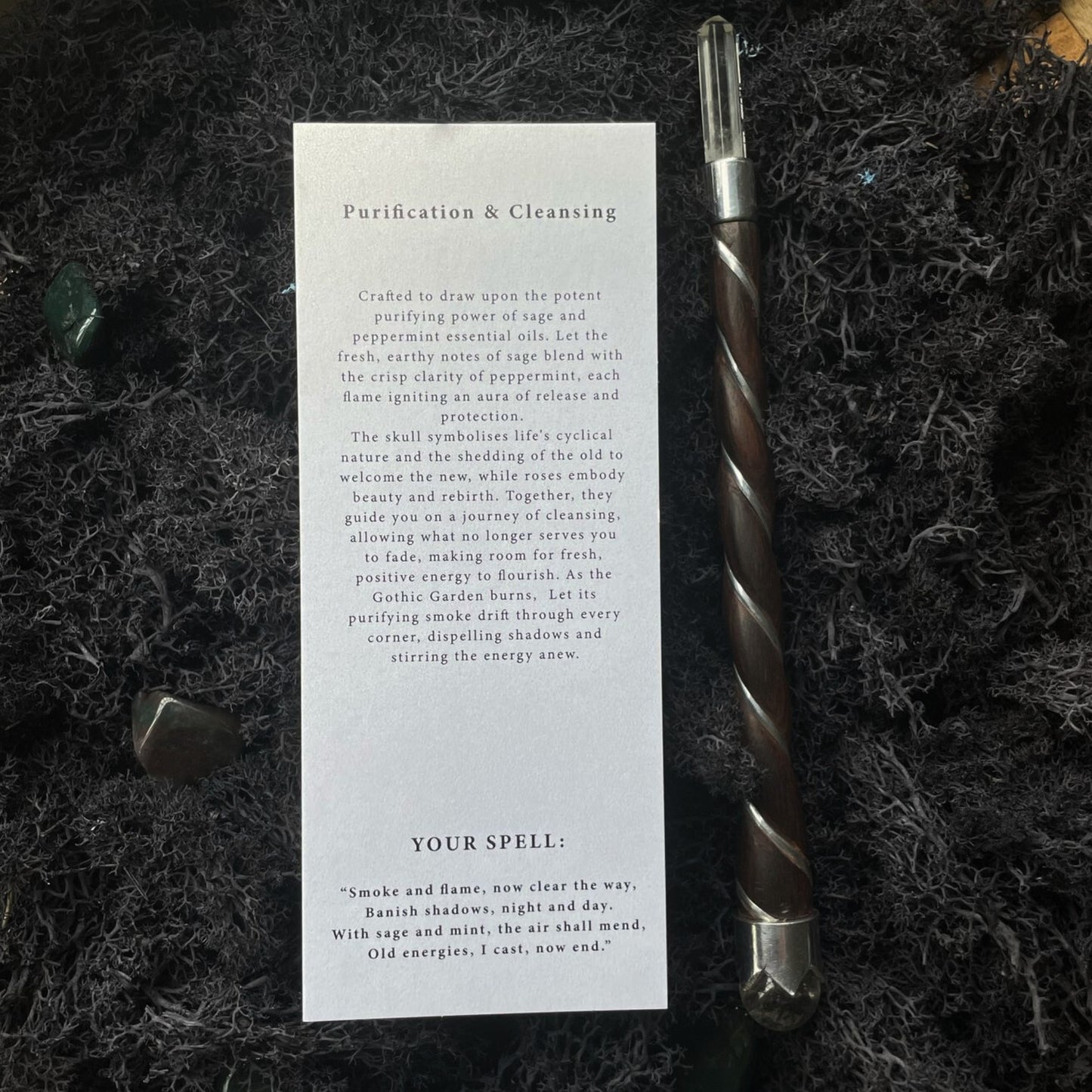 Vela Purificadora “Jardim Gótico” – Coleção Bruxa Ancestral | Magia, Proteção e Espiritualidade