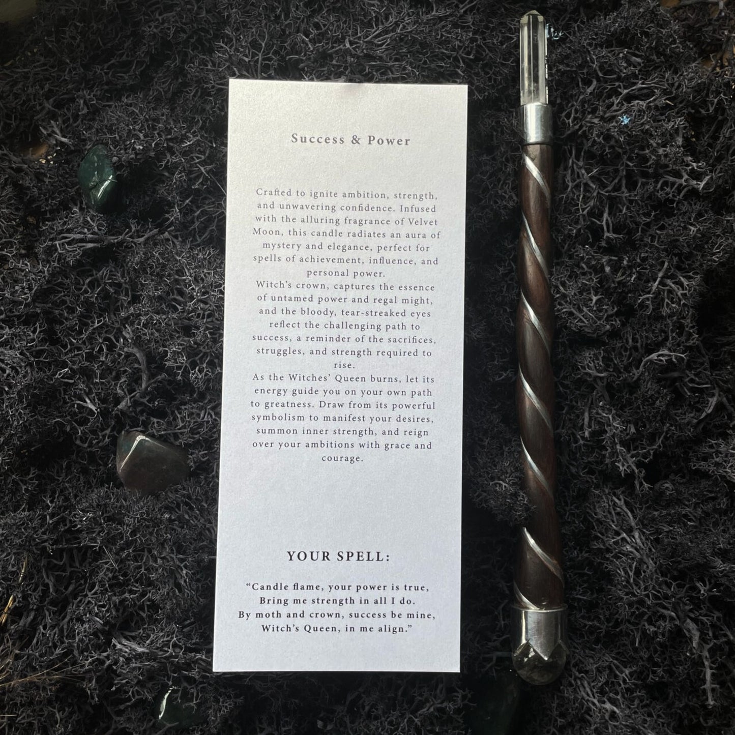 Vela Purificadora “Rainha das Bruxas” – Coleção Bruxa Ancestral | Poder, Intuição e Confiança