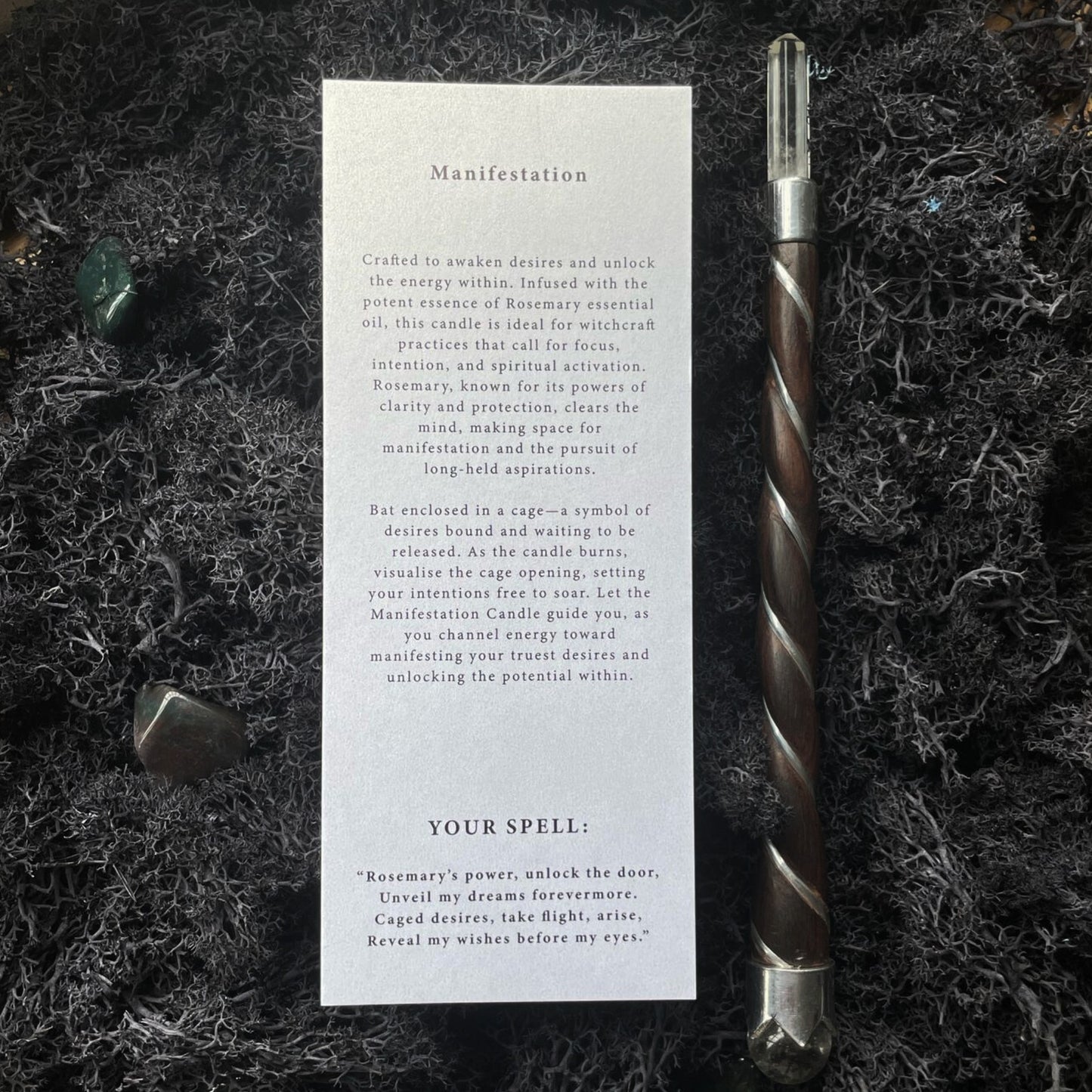 Vela Purificadora “Desejos Bloqueados” – Coleção Bruxa Ancestral | Libertação, Foco e Manifestação