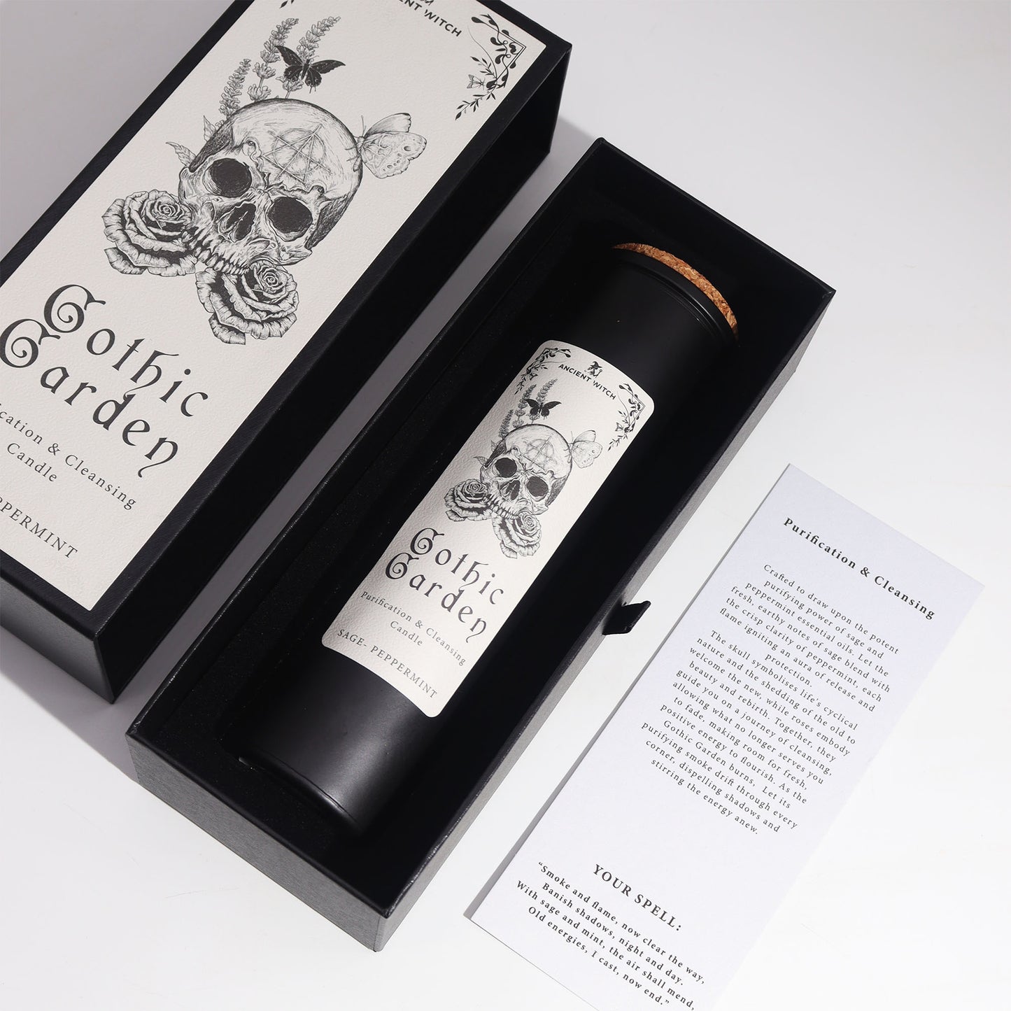 Vela Purificadora “Jardim Gótico” – Coleção Bruxa Ancestral | Magia, Proteção e Espiritualidade