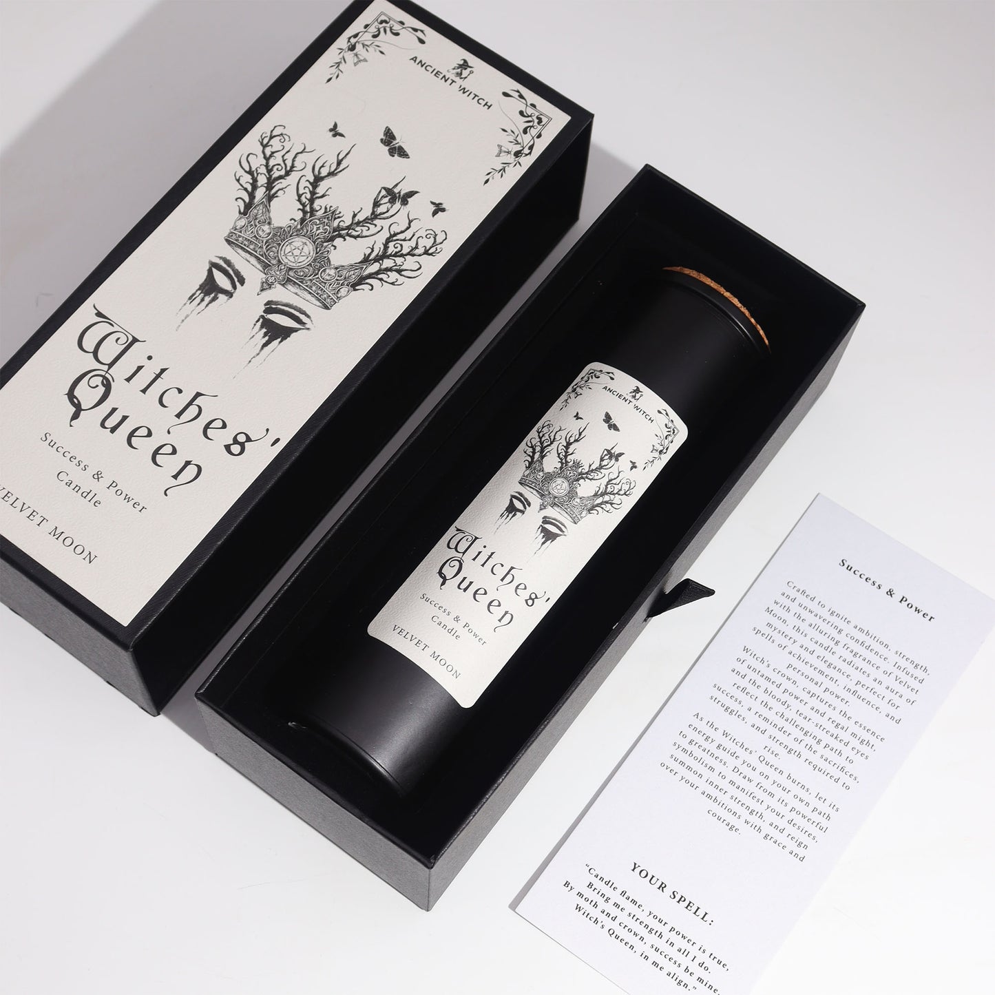 Vela Purificadora “Rainha das Bruxas” – Coleção Bruxa Ancestral | Poder, Intuição e Confiança