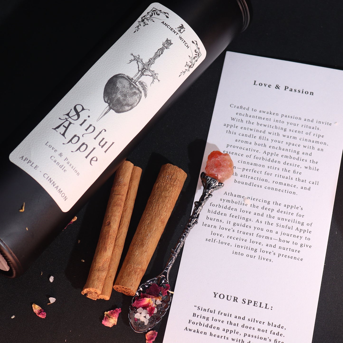Vela Purificadora “Maçã Pecaminosa” – Coleção Bruxa Ancestral | Sedução, Amor e Paixão