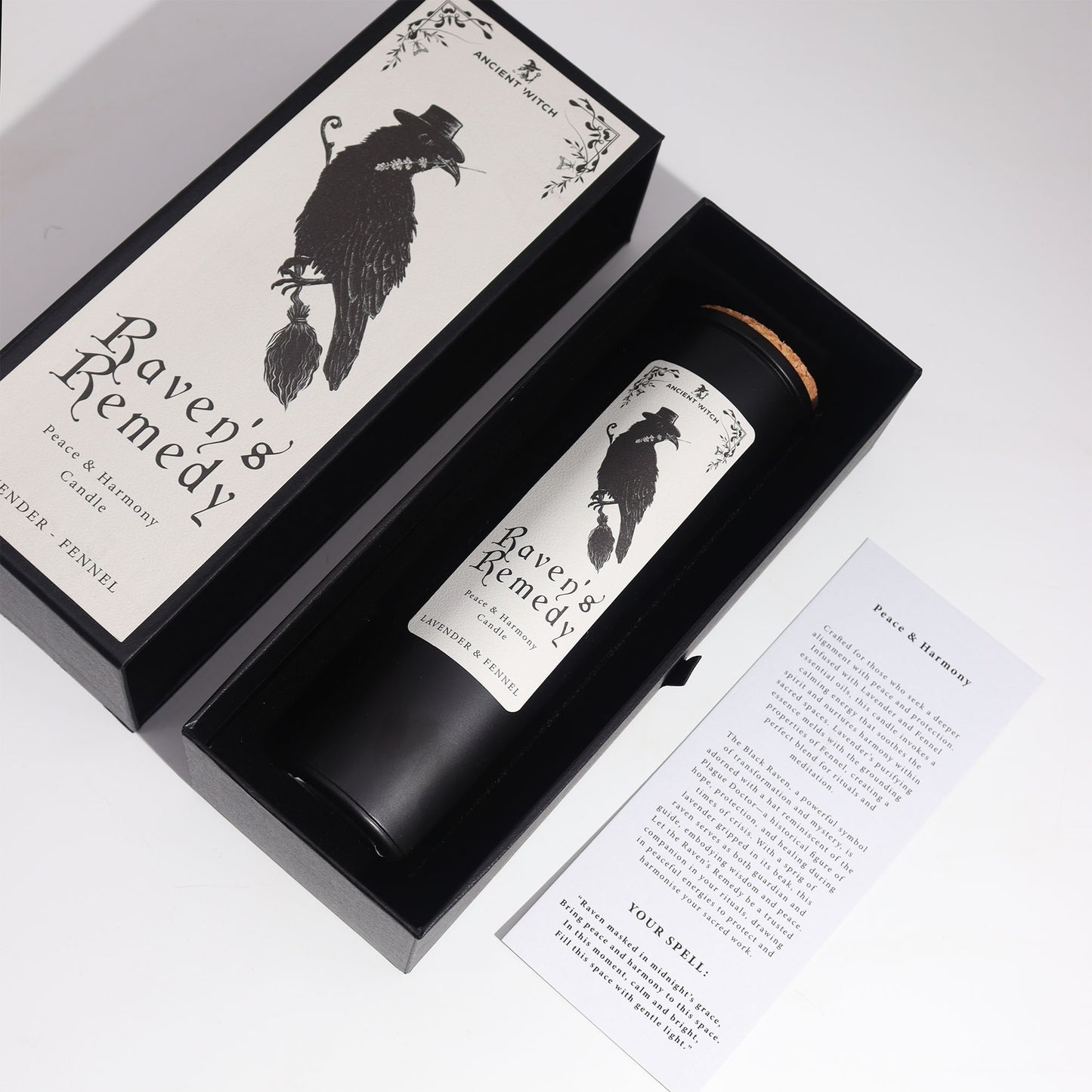 Vela Purificadora “Remédio dos Corvos” – Coleção Bruxa Ancestral | Sabedoria, Cura e Serenidade