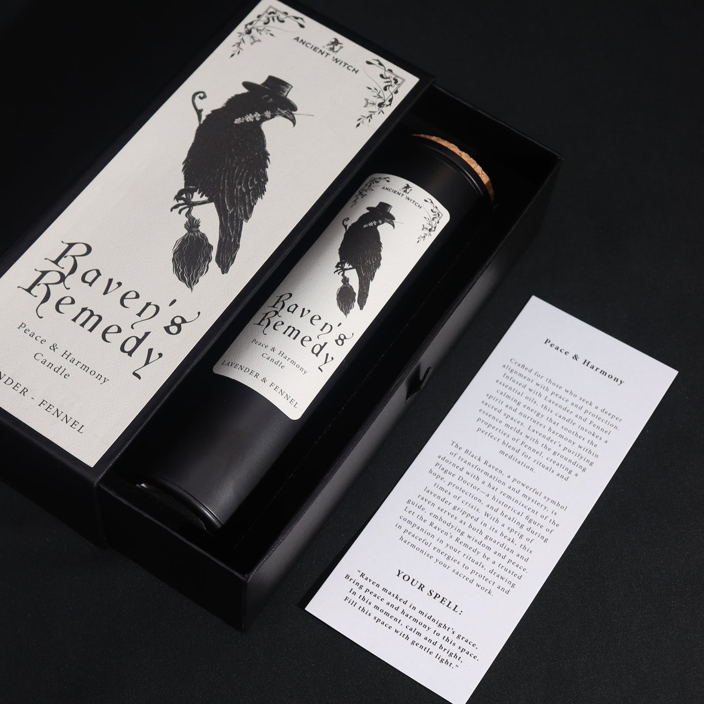Vela Purificadora “Remédio dos Corvos” – Coleção Bruxa Ancestral | Sabedoria, Cura e Serenidade