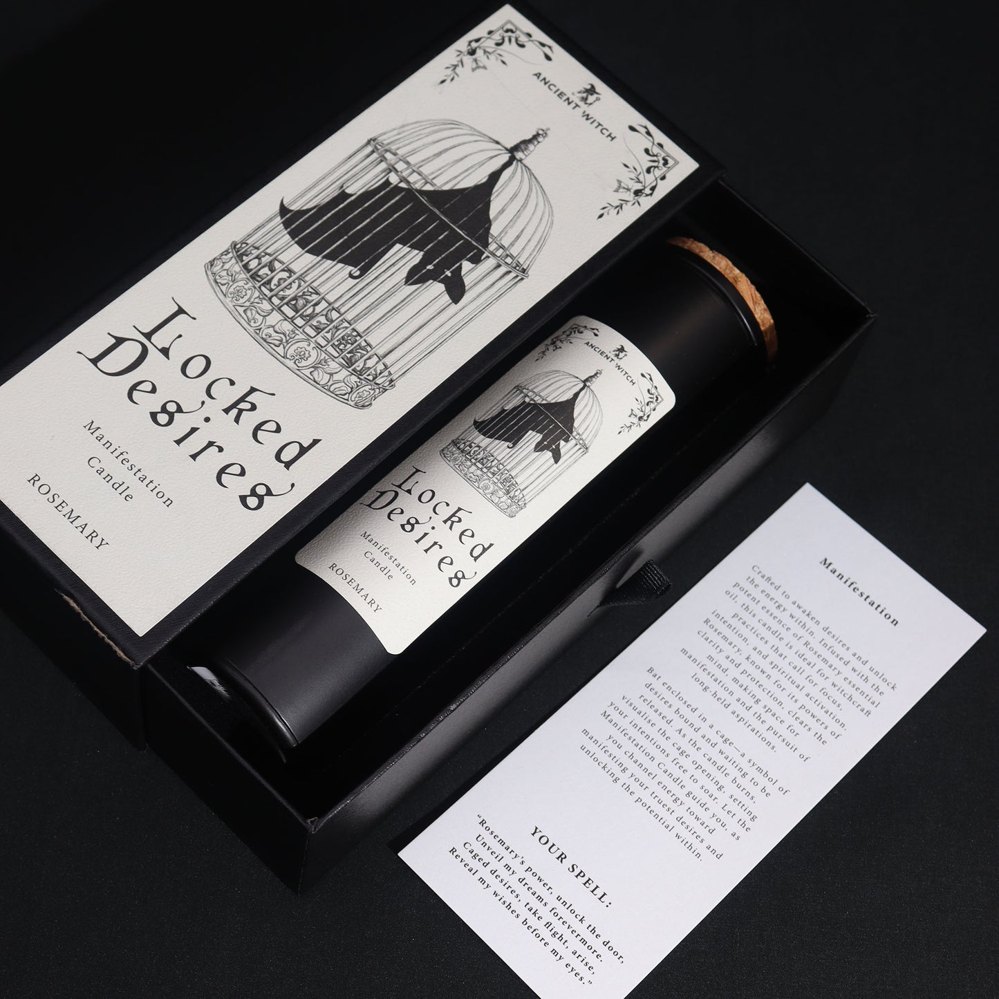 Vela Purificadora “Desejos Bloqueados” – Coleção Bruxa Ancestral | Libertação, Foco e Manifestação