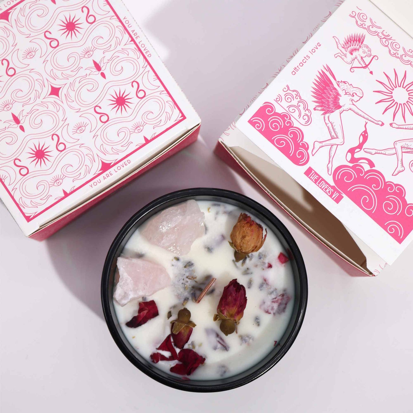 Vela Mágica Floral de Cristal – Os Amantes | Hop Hare