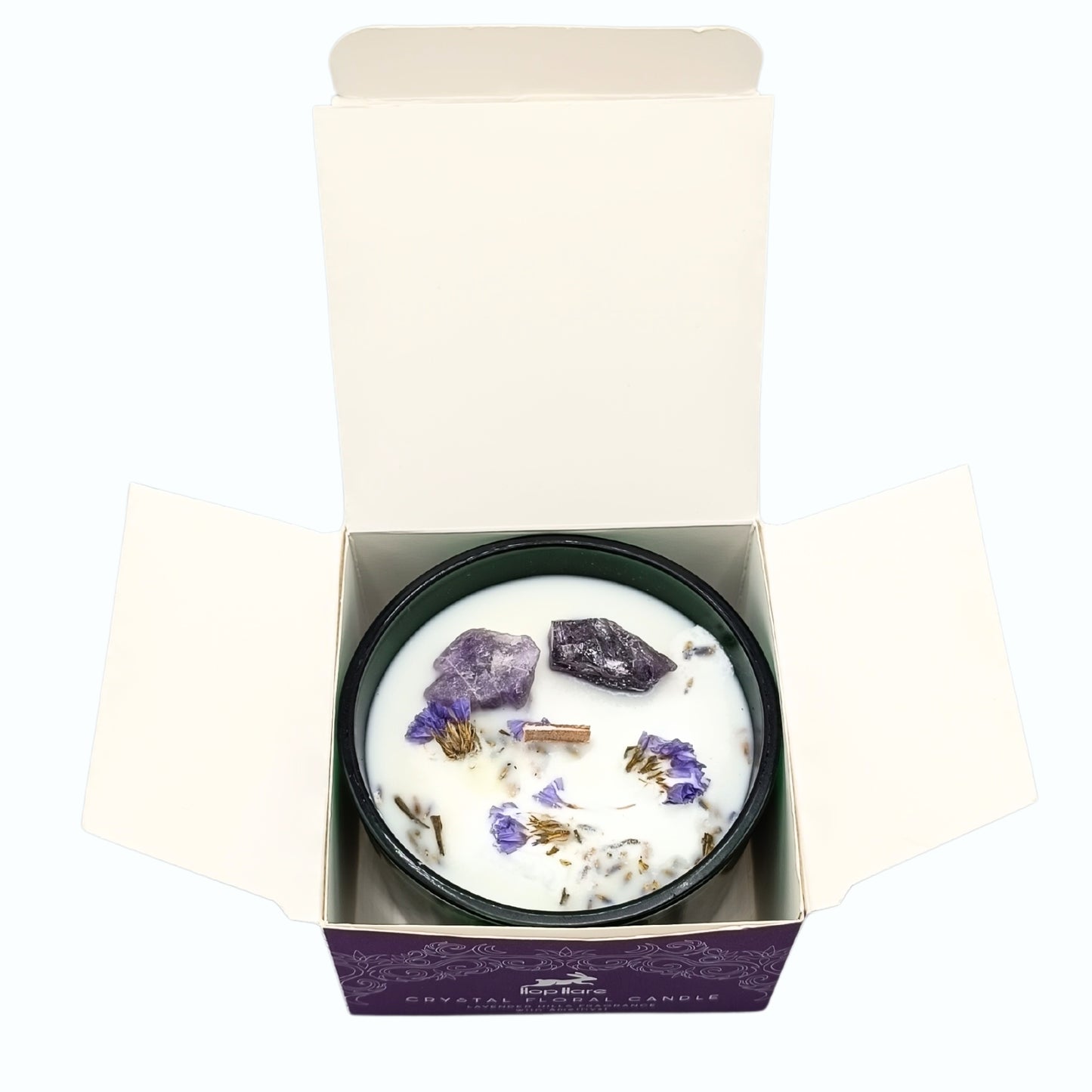 Vela Mágica Floral de Cristal – A Lua | Hop Hare