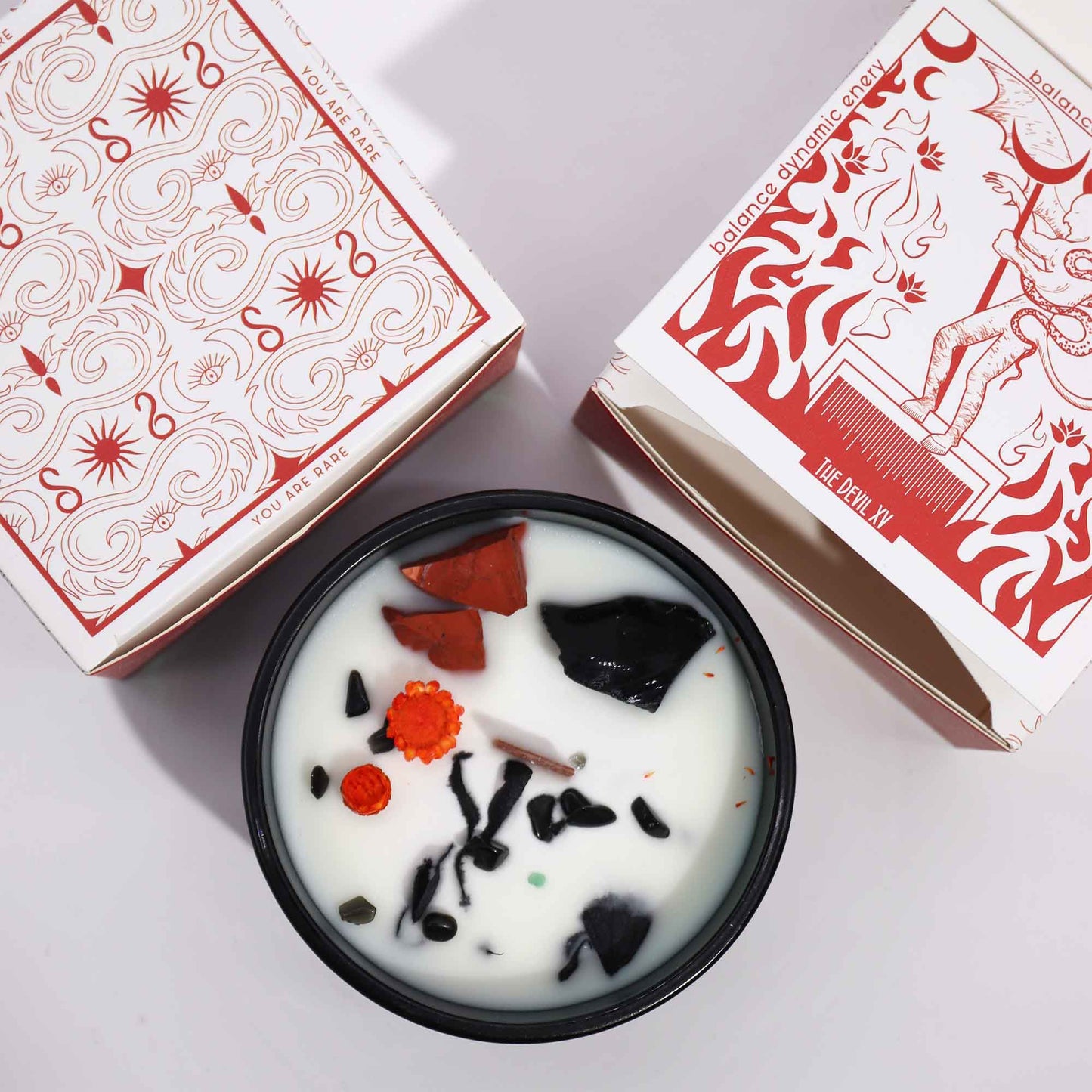 Vela Mágica Floral de Cristal – O Diabo | Hop Hare