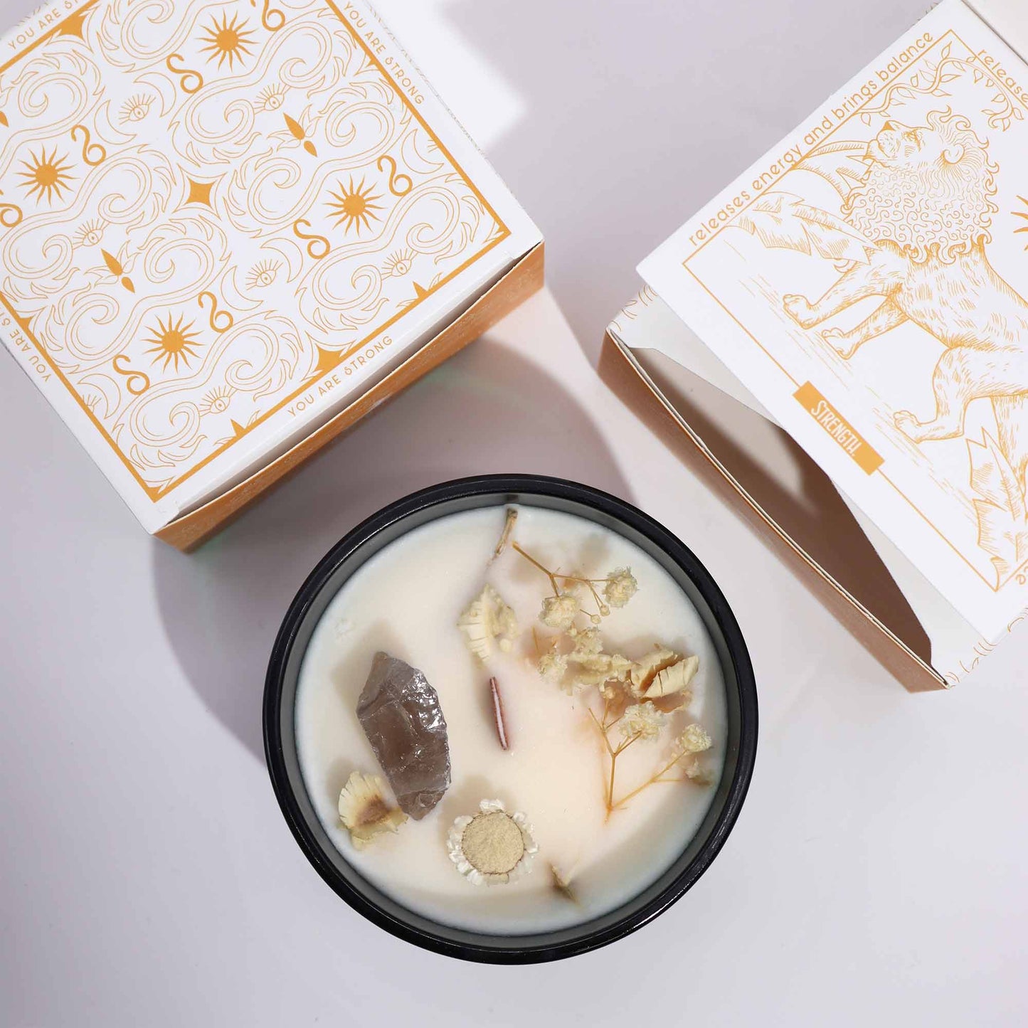 Vela Mágica Floral de Cristal – O Leão | Hop Hare