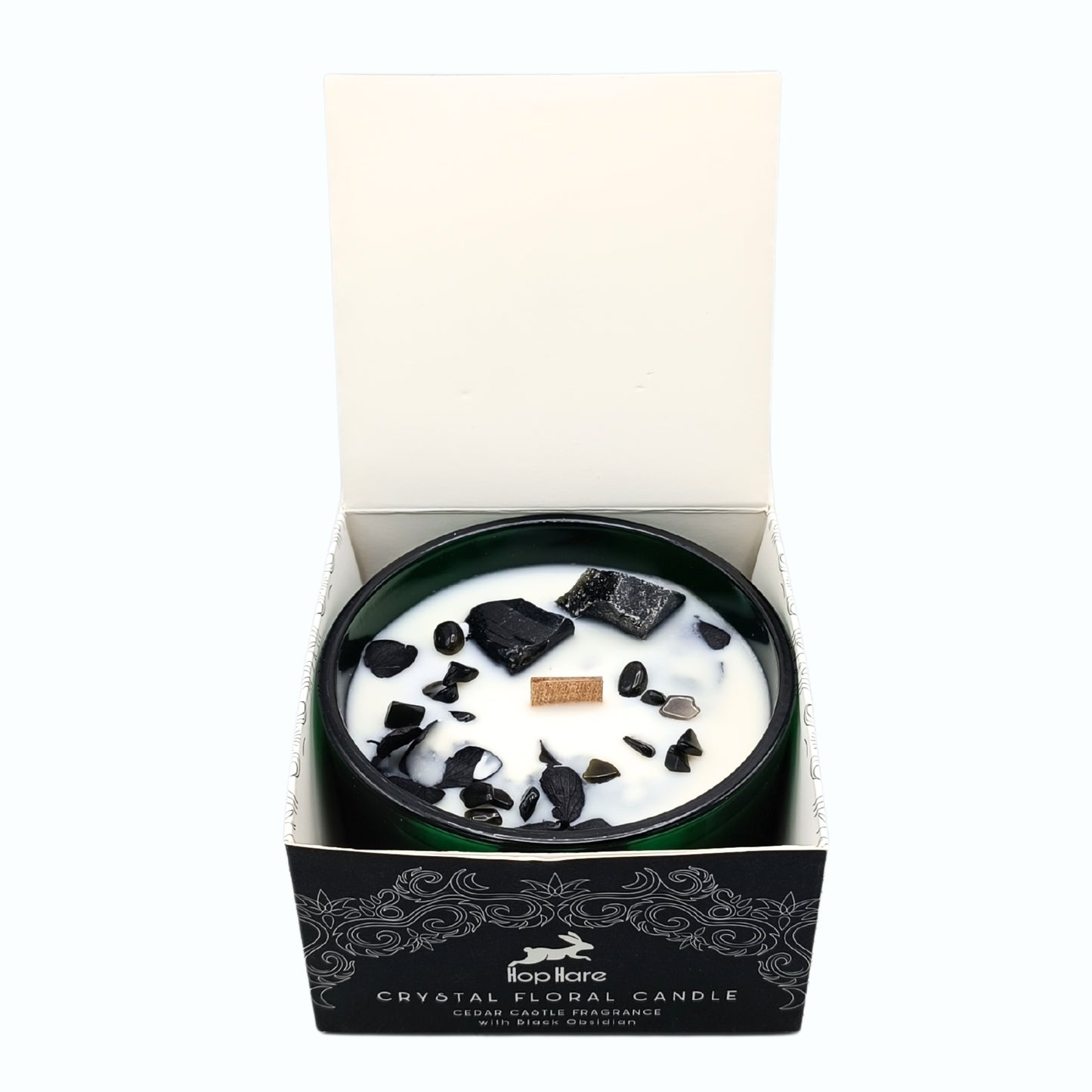 Vela Mágica Floral de Cristal – O Cavaleiro de Espadas | Hop Hare