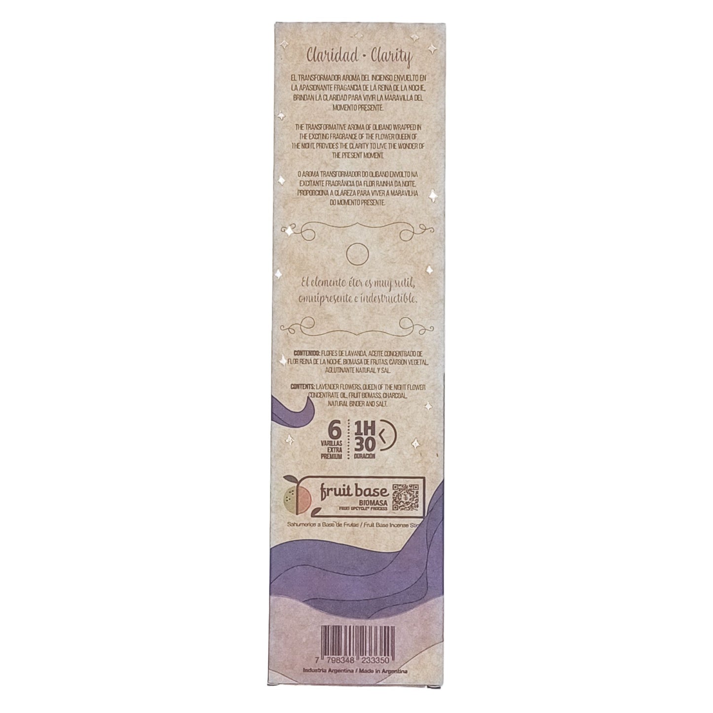 Incenso Artesanal "5 Elementos – Éter | Clareza"